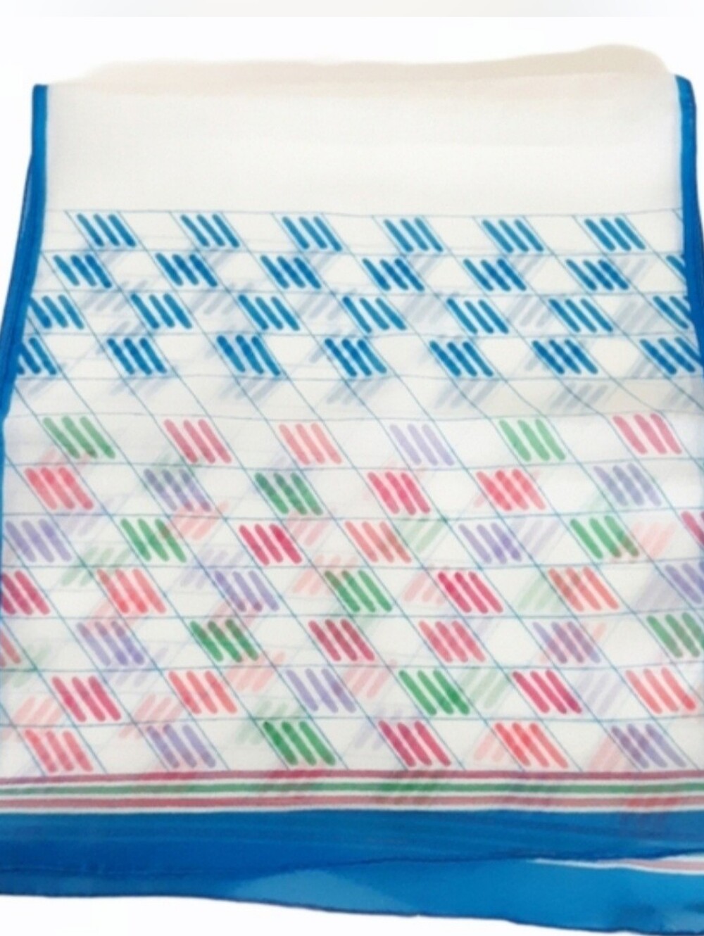 Vintage Italian Geometric Rectangle Scarf